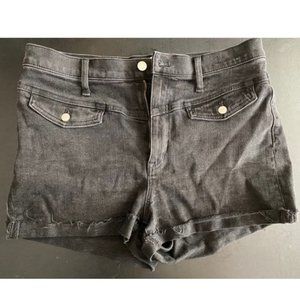 Madewell High-Rise Denim Shorts in Lunar Wash: Western Yoke Edition